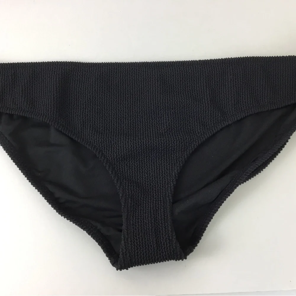 J. Crew Black Full Coverage Bikini Bottom Swim Size 2X NWT